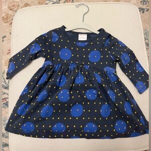 Hannah Anderson Baby Blue Polka Dot Dress 6-12m